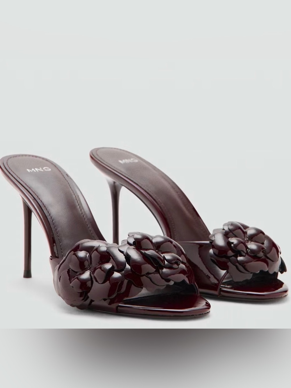 Mango Patent leather heeled sandals